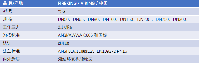 FM认证viking 威景YSG型过滤器DN100